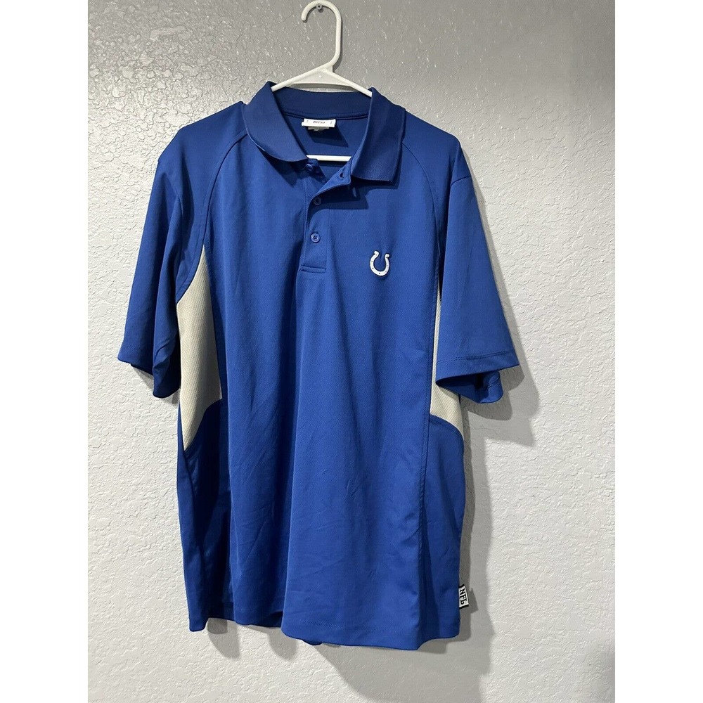Mens NFL Team Apparel SS Indianapolis Colts Polo Shirt, Blue, Size Large